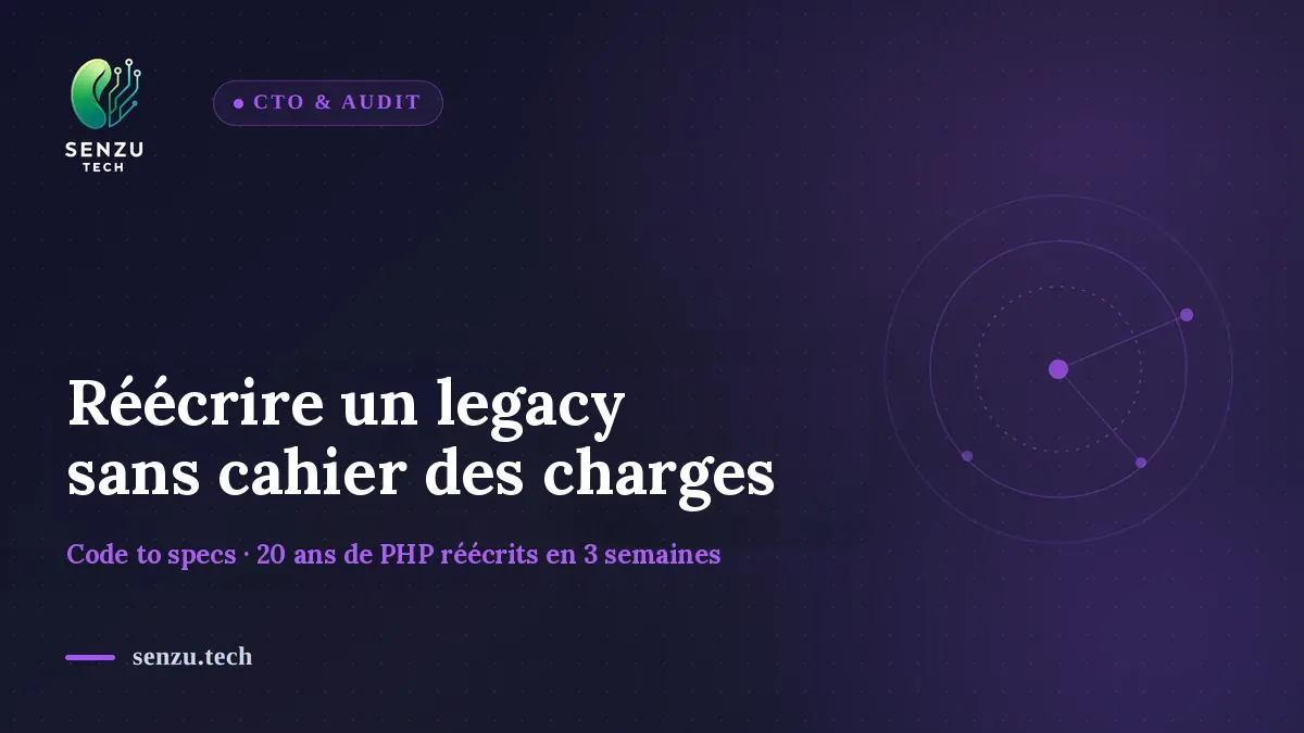 Réécrire un legacy sans cahier des charges : la méthode code to specs