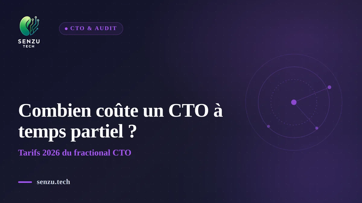 Combien coûte un CTO à temps partiel ? Tarifs 2026