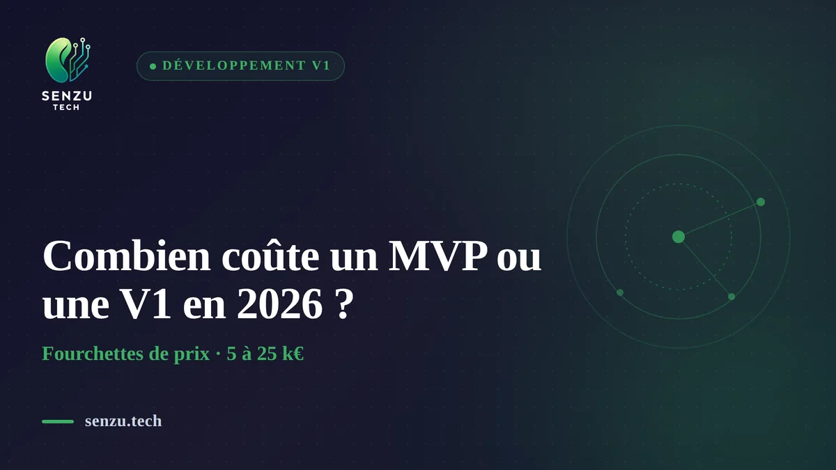 Combien coûte un MVP ou une V1 en 2026 ?