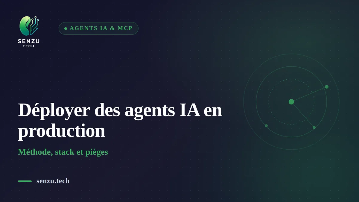 Déployer des agents IA en production : méthode, stack et pièges